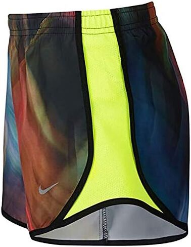 Nike Kids Girl's Dry Tempo Print Running Short (Little Kids/Big Kids) Barely Volt/Volt/Black XS (6X Little Kids) in Saudi Arabia