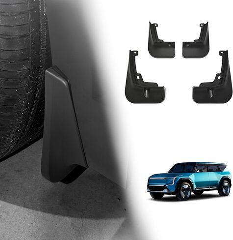 BestEvMod Rear Mud Flaps Splash Guards Compatible with Chevrolet Silverado EV 2024 2025 Accessories Fender Dirt Protection Winter Sediment Dirt Protection No Need to Drill Holes Set of 2 Rear Only in Kuwait