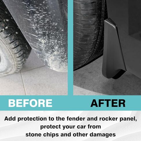 BestEvMod Rear Mud Flaps Splash Guards Compatible with Chevrolet Silverado EV 2024 2025 Accessories Fender Dirt Protection Winter Sediment Dirt Protection No Need to Drill Holes Set of 2 Rear Only in Kuwait