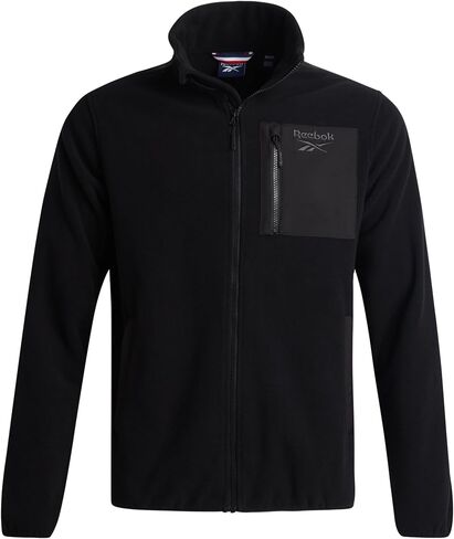 Reebok Mens Fleece Jacket - Softshell Polar Fleece Zip Up Jacket for Hiking & Workout - Lightweight Winter Jackets for Men in Saudi Arabia