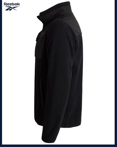 Reebok Mens Fleece Jacket - Softshell Polar Fleece Zip Up Jacket for Hiking & Workout - Lightweight Winter Jackets for Men in Saudi Arabia