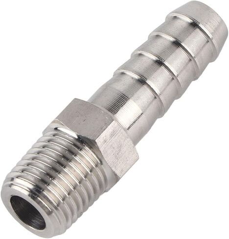 Precision BSPT Male Thread Connector Barb Joint Quick Coupling for Pneumatic Equipment - Pack of 2 (BSPT1/4-6mm) (BSPT1/4-8mm) (BSPT1/4-10mm) in Saudi Arabia