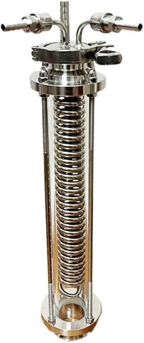 2 "OD64mm redux Homebrew Coil Coil Dimroth مع 2" Diopter Glass Diopter لعمود التقطير لفائف التبريد SS304 (1-4 خيط أنثى) in Kuwait
