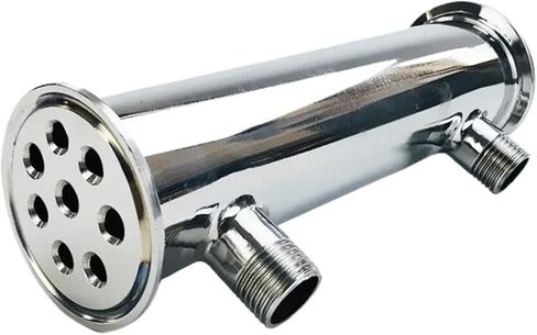 2 "51 مم (OD64MM) DEPHLEGMATOR REDUX DISTILLER طول المكثف 200 مم مع 1/2" الذكور فستان الصرف الصحي 304 in Kuwait