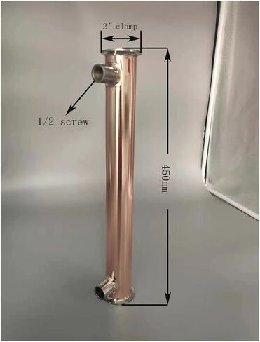 Copper Clamp Distiller Contenser Clamp2 "(51mm) OD64MM النحاس المكثف 6 قطع من 12 أنابيب النحاس Dephlegmator ارتداد in Kuwait