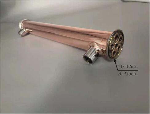 Copper Clamp Distiller Contenser Clamp2 "(51mm) OD64MM النحاس المكثف 6 قطع من 12 أنابيب النحاس Dephlegmator ارتداد in Kuwait