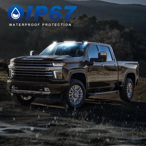 LED LED CAB ROOD MARKER LIGHTS متوافقة مع Silverado Sierra 2500HD 3500HD 2015-2019 ، Top Cab Smokedance Lights للشاحنات والضوء الأبيض + LEN المدخن in Kuwait