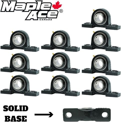 MAPLE ACE UCP205-16 Pillow Block Bearing 1" Bore, 2-Bolt, Self-Aligning, Solid Base, Heavy Duty (Qty 4) in Saudi Arabia