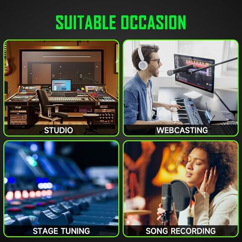 12-Channel Professional Audio Mixer, DK-12 Mixing Console with XLR Inputs, Bluetooth, 99 DSP Effects, MP3, USB Interface for Podcast, Music, Recording, PC 14.76"x1.96“x17.40"inches in Kuwait