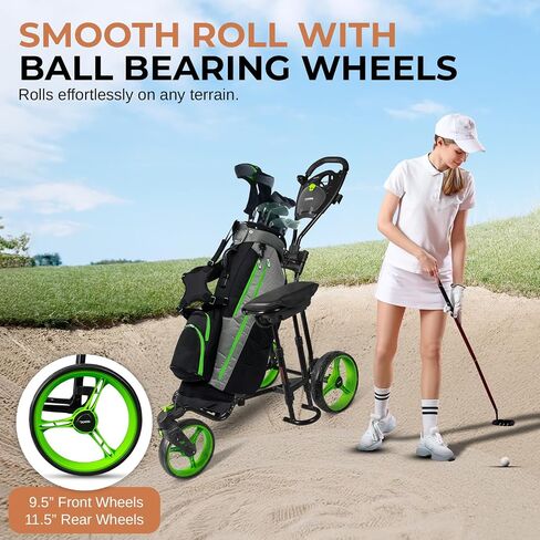 Jovial Golf Push Pull Cart – Lightweight, Foldable, Bag Holder with Adjustable Handle, Caddy Accessories, Compact Folding Golf Trolley for Travel in Kuwait