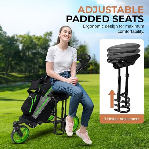 Jovial Golf Push Pull Cart – Lightweight, Foldable, Bag Holder with Adjustable Handle, Caddy Accessories, Compact Folding Golf Trolley for Travel in Kuwait