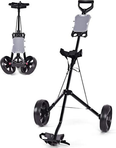 Tangkula Golf Push Push Cart ، عجلات خفيفة الوزن قابلة للطي 2 in Saudi Arabia