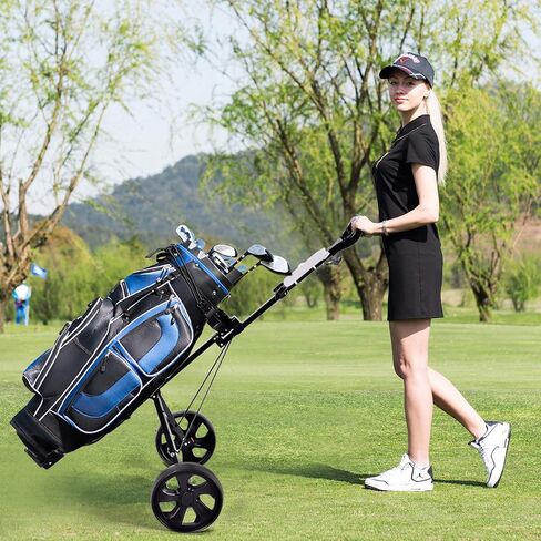 Tangkula Golf Push Push Cart ، عجلات خفيفة الوزن قابلة للطي 2 in Saudi Arabia