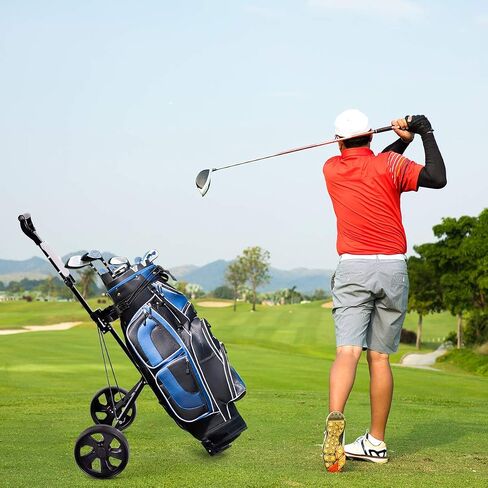 Tangkula Golf Push Push Cart ، عجلات خفيفة الوزن قابلة للطي 2 in Saudi Arabia
