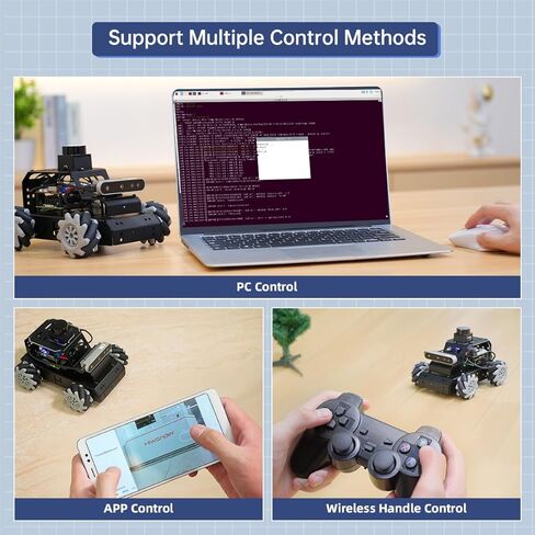 ROS2 Robot Car for Raspberry Pi 5 Programmable AI Smart Robot Kit 3D Depth Camera Lidar SLAM Mapping Navigation Path Planning Autonomous Driving 360° Movement Chassis, MentorPi M1 Without RPi in Saudi Arabia