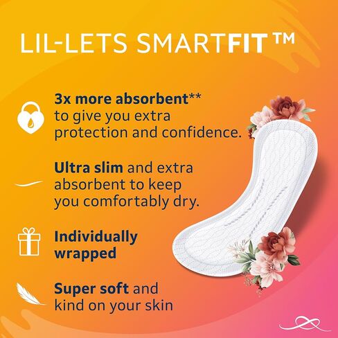 Lil-Lets Extra Protection Ultra Pads X 30 (3 Pack), with Wings, for Extremely Heavy Flow Periods and Perimenopause in Kuwait
