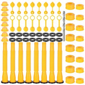 Gas Can Spout Replacement Kit, (8 Kit-Yellow) Gas Can Nozzle Set - Includes Cans Cap, Spout Sealing Cap,Vent Caps, Flexible Pour Nozzle for 1/2/5/10 Gallon Cans in Saudi Arabia
