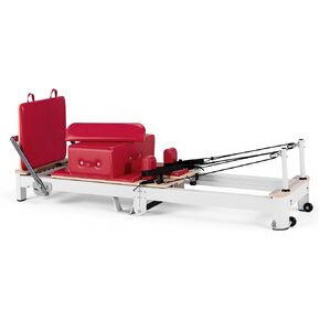 Foldable Pilates Reformer & Equipment - Pilates Reformer Workout Machine for Home Gym with Reformer Accessories, Reformer Box, Padded Jump Board - Up to 300 lbs Weight Capacity in Saudi Arabia