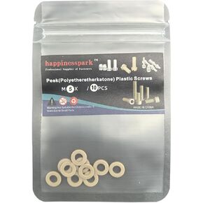 10pcs M2.5 Peek(polyetheretherketone) Plastic Metric Plain Flat Washer High-Temperature Chemical Resistant in Saudi Arabia