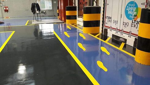 5S Location Marking Footprint- 10x3.5" Durable Footprint Shaped Floor Marker by Graphical Warehouse- Vibrant Colors, Rounded Corners (Pack of 10, 5 Pairs) (Yellow) in Kuwait