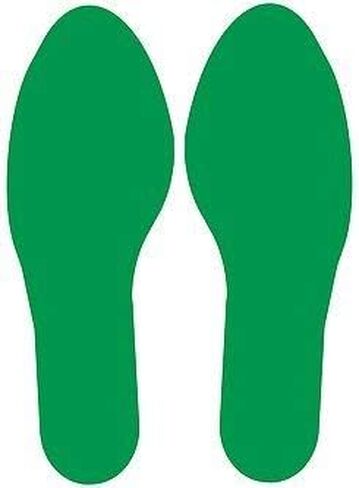 5S Location Marking Footprint- 10x3.5" Durable Footprint Shaped Floor Marker by Graphical Warehouse- Vibrant Colors, Rounded Corners (Pack of 10, 5 Pairs) (Yellow) in Kuwait