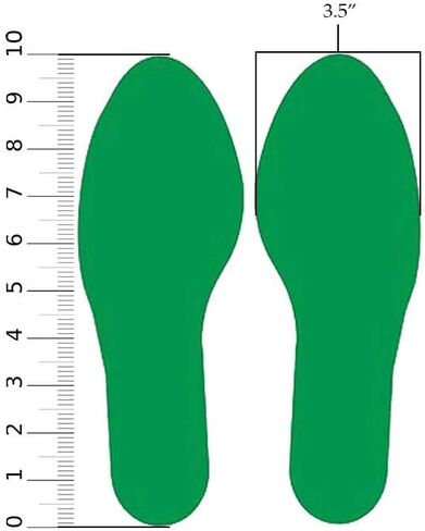 5S Location Marking Footprint- 10x3.5" Durable Footprint Shaped Floor Marker by Graphical Warehouse- Vibrant Colors, Rounded Corners (Pack of 10, 5 Pairs) (Yellow) in Kuwait