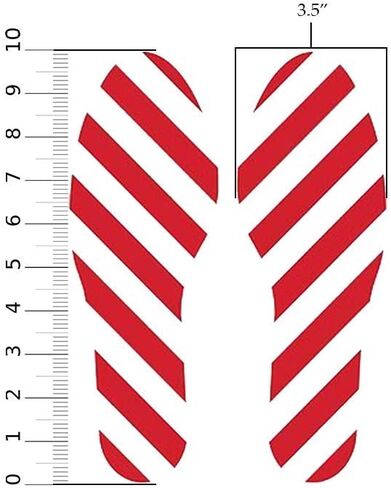 5S Location Marking Footprint- 10x3.5" Durable Footprint Shaped Floor Marker by Graphical Warehouse- Vibrant Colors, Rounded Corners (Pack of 10, 5 Pairs) (Yellow) in Kuwait
