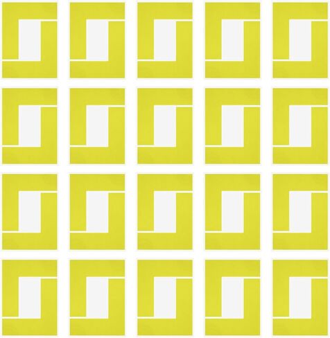 Patikil 5S موقع علامات الزاوية ، 64 PCS 4 × 4 × 1.2 بوصة PVC L-chapplick وضع علامة في مكان العمل في مكان العمل لعلامات طاولة مكتب مستودع المكتب ، أعلى ، أصفر ، in Kuwait