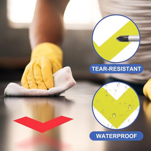 Patikil 5S موقع علامات الزاوية ، 64 PCS 4 × 4 × 1.2 بوصة PVC L-chapplick وضع علامة في مكان العمل في مكان العمل لعلامات طاولة مكتب مستودع المكتب ، أعلى ، أصفر ، in Kuwait