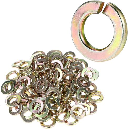 QWORK Split Lock Washer, 3/8" Grade 8 Thru-Hardened Steel Washer, 100 Pack in Saudi Arabia