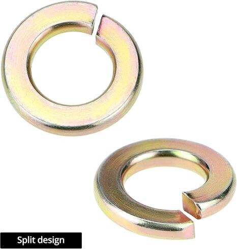 QWORK Split Lock Washer, 3/8" Grade 8 Thru-Hardened Steel Washer, 100 Pack in Saudi Arabia