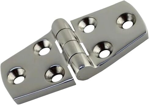2pcs الفولاذ المقاوم للصدأ 316 مفصل حزام الباب المصبوب مع 6 ثقوب 76 مم 102 مم تلميع المرآة hinges أجهزة القارب (38x102mm) in Saudi Arabia