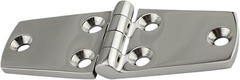 2pcs الفولاذ المقاوم للصدأ 316 مفصل حزام الباب المصبوب مع 6 ثقوب 76 مم 102 مم تلميع المرآة hinges أجهزة القارب (38x102mm) in Saudi Arabia