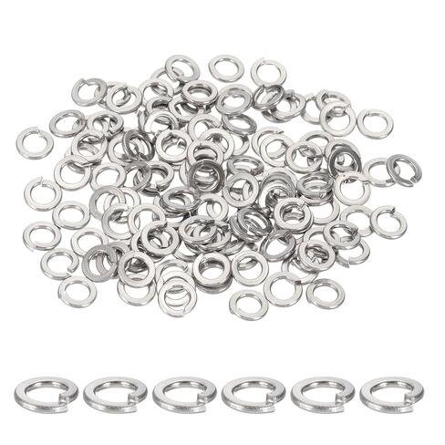MECCANIXITY 8# Spring Lock Washer, 304 Stainless Steel Split Lock Washers for Screws Bolts Cars Construction Machinery Silver Pack of 120 in Saudi Arabia