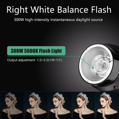 Godox 750W Professional Studio Strobe Flash Light Kit, 3-Light Godox Strobe Lighting Kit for Photography, 3x250W 5600K Monolights with Strobe Trigger, Softbox, Light Stands, Boom Arm in Saudi Arabia