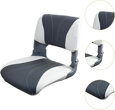 Folding Boat Seat Foldable Boat Chair Detachable Water Resistant Speedboat Canoe Seat Driving Chair for Kayak Rowboat Rafting, Gray White in Saudi Arabia
