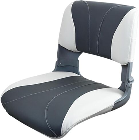 Folding Boat Seat Foldable Boat Chair Detachable Water Resistant Speedboat Canoe Seat Driving Chair for Kayak Rowboat Rafting, Gray White in Kuwait