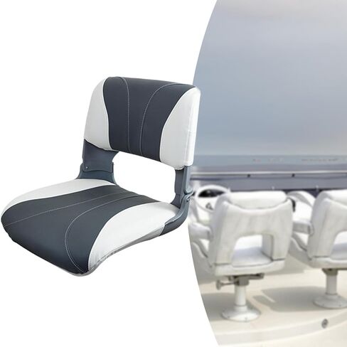 Folding Boat Seat Foldable Boat Chair Detachable Water Resistant Speedboat Canoe Seat Driving Chair for Kayak Rowboat Rafting, Gray White in Saudi Arabia