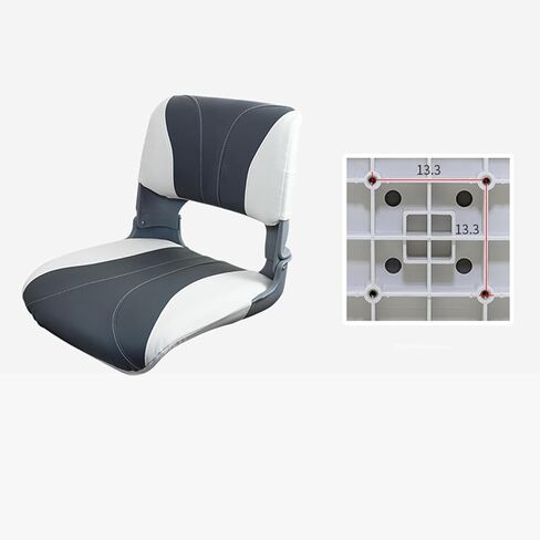Folding Boat Seat Foldable Boat Chair Detachable Water Resistant Speedboat Canoe Seat Driving Chair for Kayak Rowboat Rafting, Gray White in Kuwait