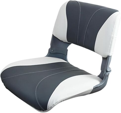 Folding Boat Seat Foldable Boat Chair Detachable Water Resistant Speedboat Canoe Seat Driving Chair for Kayak Rowboat Rafting, Gray White in Kuwait