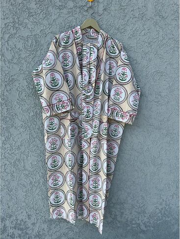 Hand block print Cotton Kimono bikini cover up,Indian Hand block print Cotton Bath Robe,Swim Wear,Nighrwere Dressing Gown in Kuwait