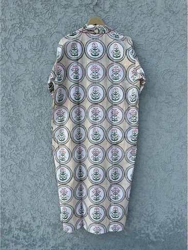 Hand block print Cotton Kimono bikini cover up,Indian Hand block print Cotton Bath Robe,Swim Wear,Nighrwere Dressing Gown in Kuwait
