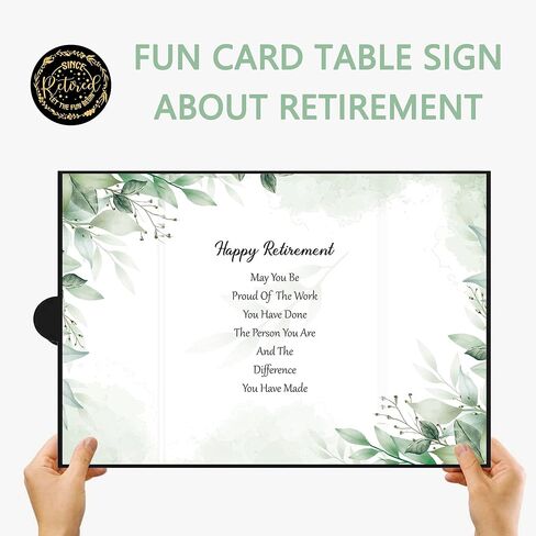 Holkcog Black Gold Retirement Party Decorations ، Gold Gold Giant Happy Retirement Fun Beach Beach تحت عنوان كتاب حفل التقاعد ، أفضل هدايا التقاعد للنساء ، لوحات توقيع التقاعد ... in Kuwait