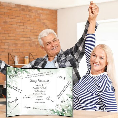 Holkcog Black Gold Retirement Party Decorations ، Gold Gold Giant Happy Retirement Fun Beach Beach تحت عنوان كتاب حفل التقاعد ، أفضل هدايا التقاعد للنساء ، لوحات توقيع التقاعد ... in Kuwait