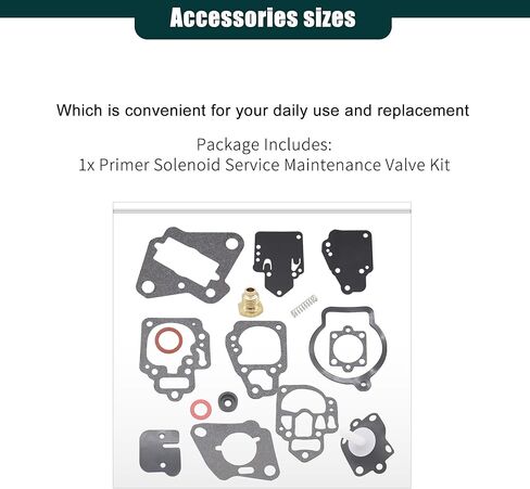 18-7212 Carburetor Rebuild Kit with Gasket Compatible with GLM Marine Outboards 40610 Mallory Marine,Mercury Mariner Force Sears outboard 6hp, 8hp, 9.9hp, 10hp, XR10, 15hp, 18hp, 20hp, 25hp in Kuwait