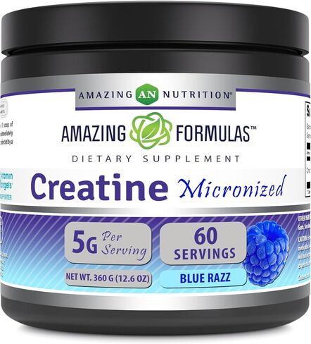 Amazing Formulas Micronized Creatine Monohydrate Powder Supplement | 5000 mg Per Serving | Ideal Pre & Post Workout Supplement | Made in USA (1 LB, Unflavored) in Saudi Arabia