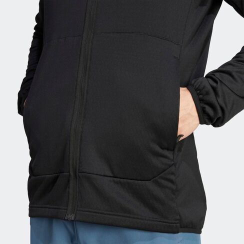 adidas Xperior Light Fleece Hooded Jacket Men's, Black, Size M in Saudi Arabia