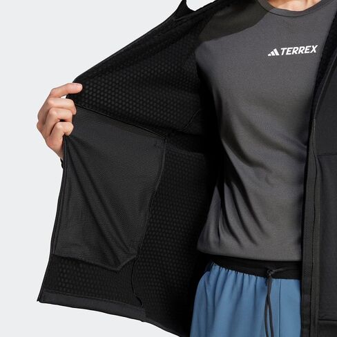 adidas Xperior Light Fleece Hooded Jacket Men's, Black, Size M in Saudi Arabia