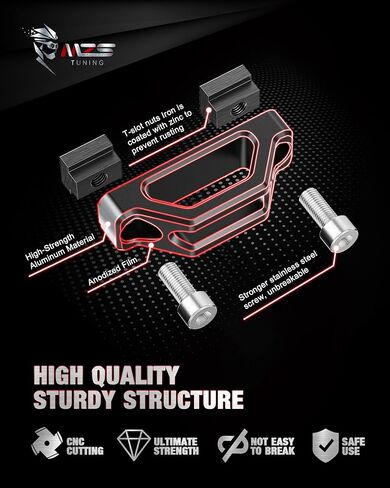 MZS Tie Down Anchors Bed Cleats T Slot Nuts Compatible with Tacoma Tundra Ram 1500 Gladiator Truck Deck Rail System for Cargo Trailer, Replace PT278-35160 PT278-35112 PT278-35111 Red 6Pcs in Saudi Arabia