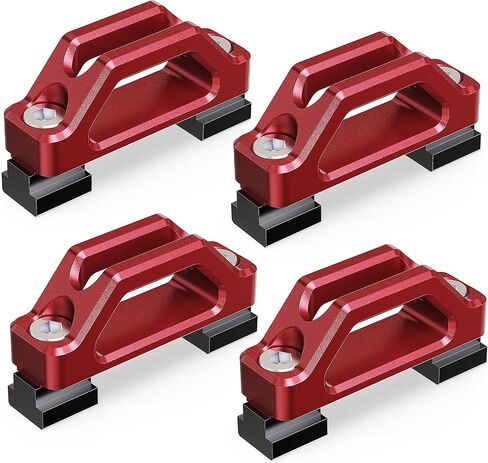MZS Tie Down Anchors Bed Cleats T Slot Nuts Compatible with Tacoma Tundra Ram 1500 Gladiator Truck Deck Rail System for Cargo Trailer, Replace PT278-35160 PT278-35112 PT278-35111 Red 6Pcs in Saudi Arabia